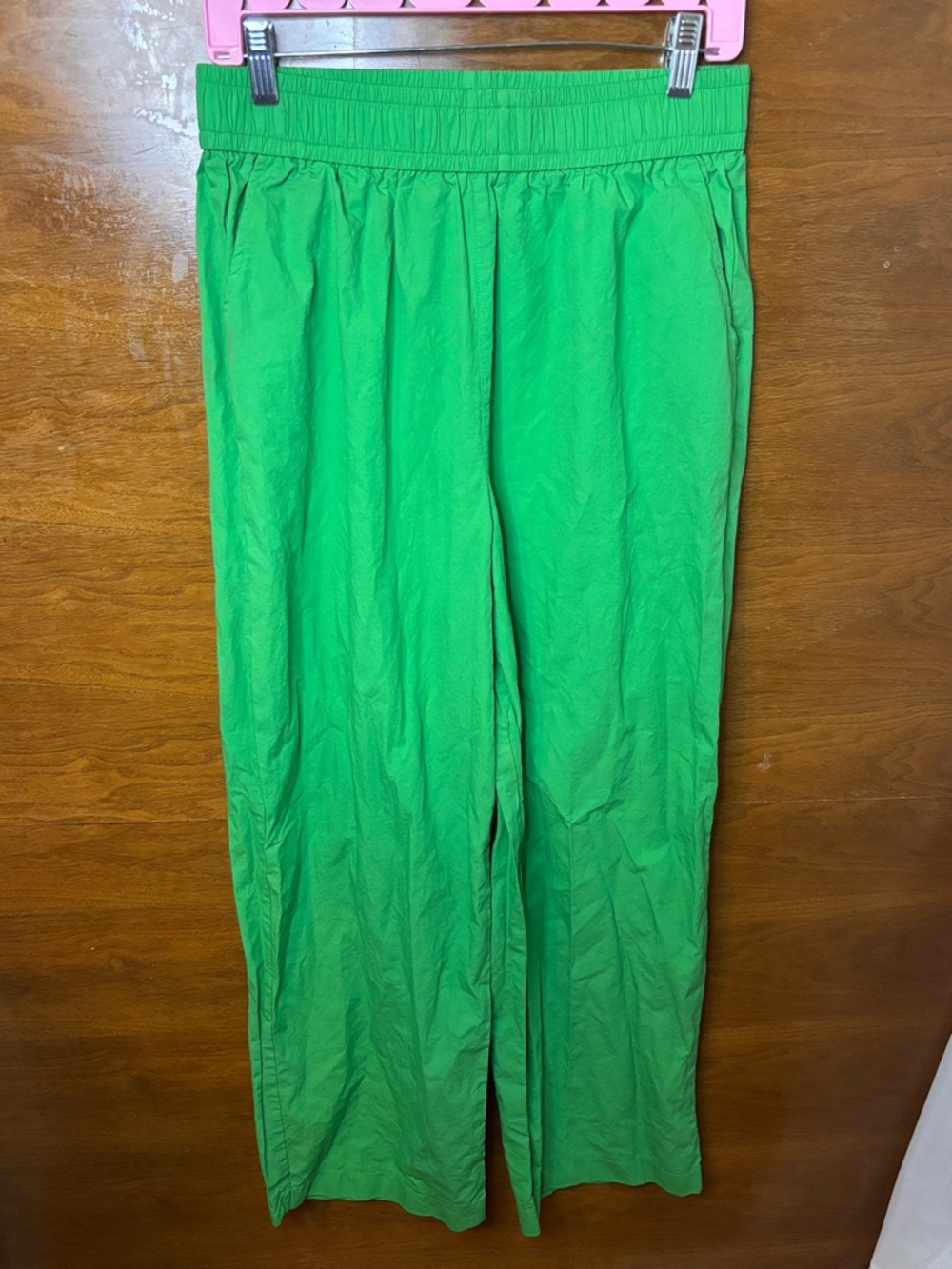 Double Zero Oversized Bright Green Elastic-Waist Pants - Picture 2 of 5